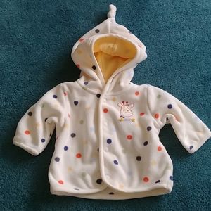 Carters off white polka dot jacket